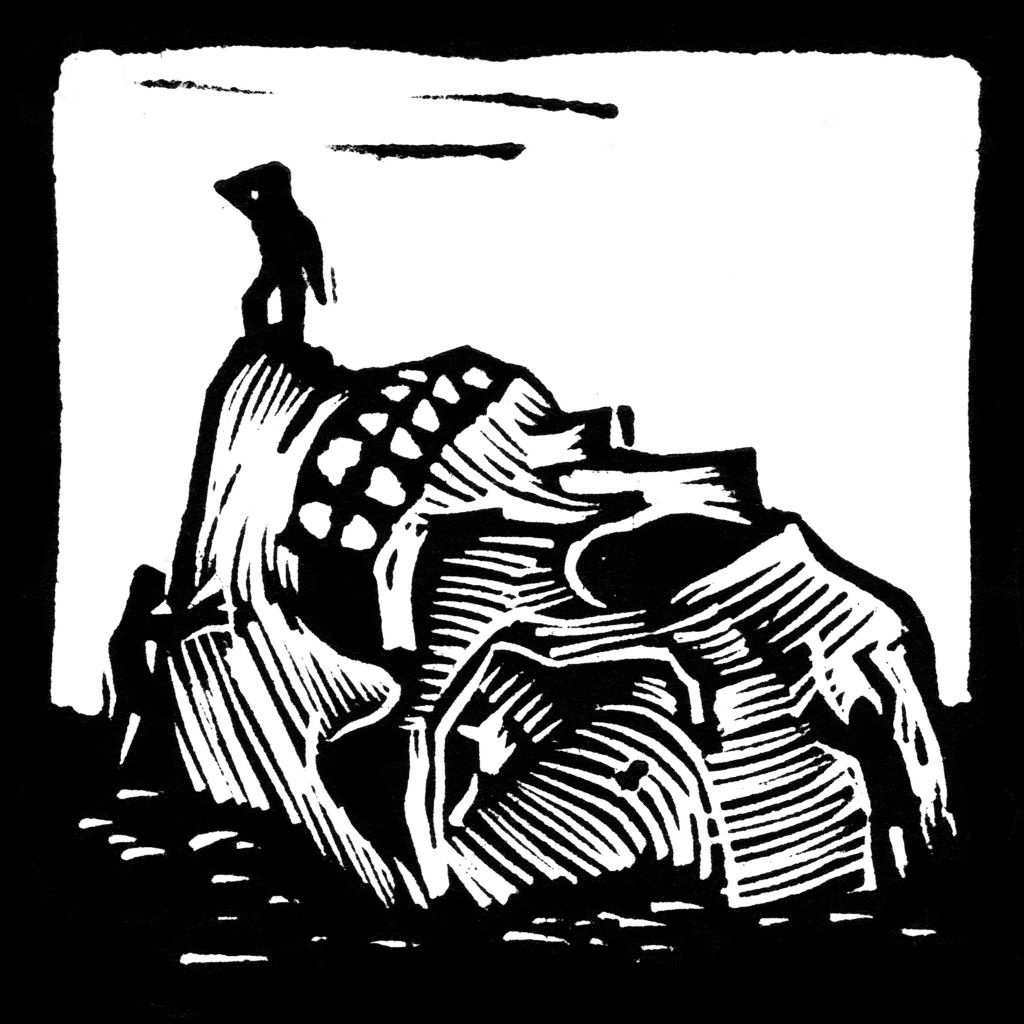 Sérigraphie de Marc Brunier Mestas, 32x32 cm